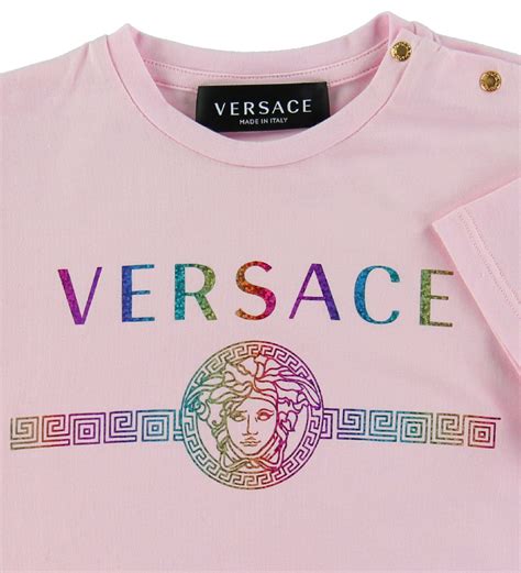 replica pink versace tshirt|Versace t.